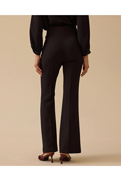 SEÇİL Çift Düğme Detaylı Yüksek Bel İspanyol Paça Pantolon