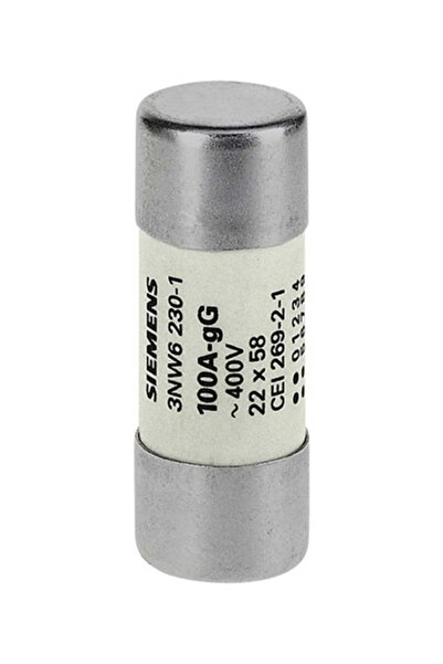 Siemens 3nw6230-1 22x58mm 100a Silindirik Sigorta