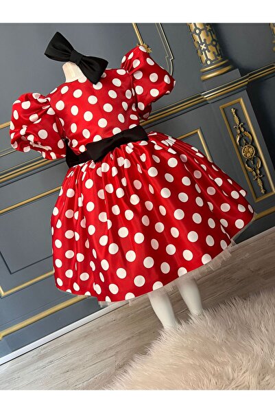 Star Kids Girl's Red and White Polka Dot Dress,Girl's Red and White Polka Dot Costume,Girl's Evening Dress