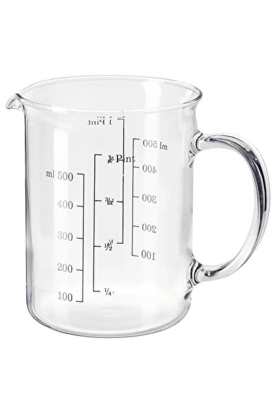 OEM Measuring Cup 0.5L, Heat-Resistant Glass, 13x9x14 cm