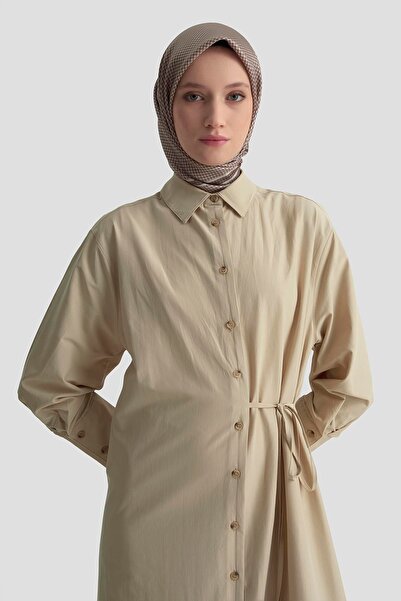 Armine Gömlek Elbise 25KD1003 Vizon