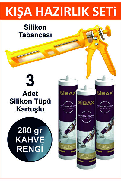 woodretro KAHVERENGİ Pencere Kapı Silikonu. Sızdırmaz. İç-dış Mekan 280 gr 3 ...