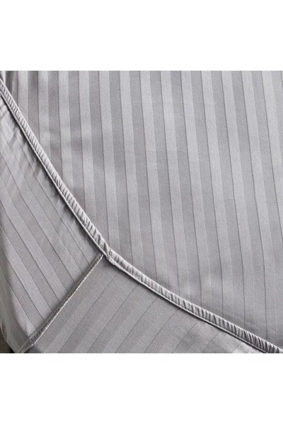 Home Box Hamilton Satin Stripe Twin Fitted Sheet - 120x200+36 cm