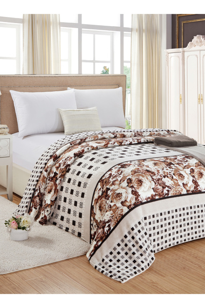 Moon Single Size Floral Throw Blanket All Season Flannel Blanket For Couch Bed And Sofa 150X200 cm G90