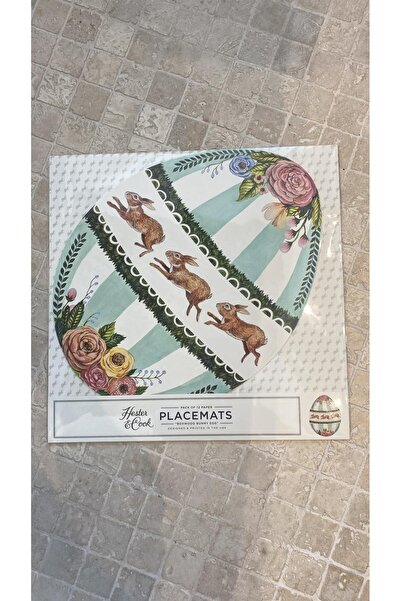 Hester & Cook Set de 12 cutii de masa din lemn de tijol cu forme de iepuraș ș...