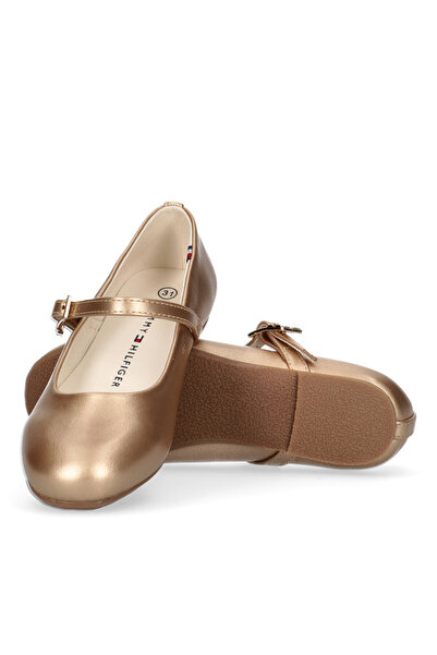 Tommy Hilfiger Girls Golden Round Toe Ballerinas