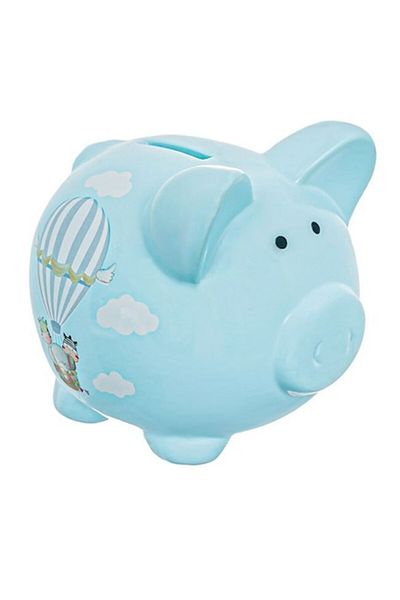 OEM Ceramic Piggy Bank with Balloon Design, 17x15x17cm