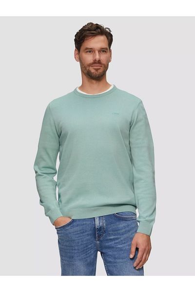 s.Oliver Men's crew neck sweater, Light green