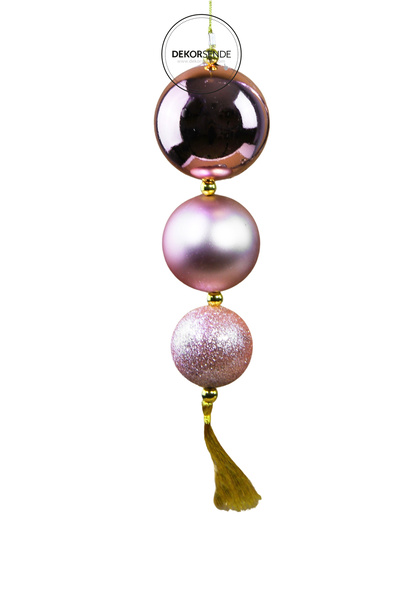 Dekorsende Christmas Ornament Pendant Shiny Ball Pink 23 cm