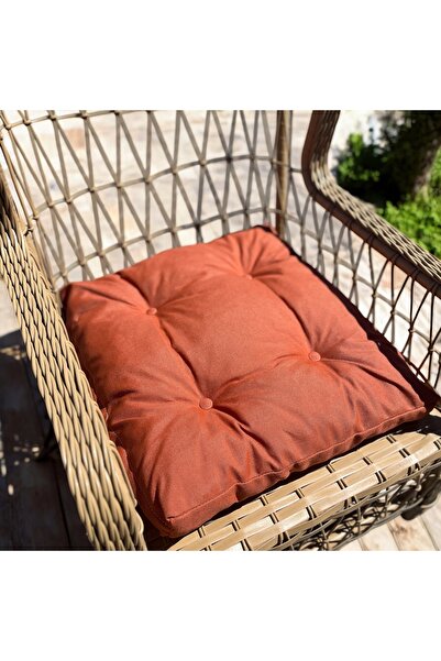 MY WORLD GARDEN KİREMİT RENGİ POFUDUK SANDALYE VE YER MİNDERİ