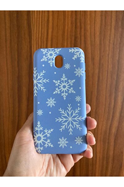 Newon حافظة هاتف سامسونج جالاكسي J7 برو مطبوعة برقائق الثلج من الداخل