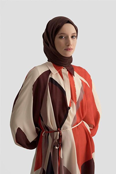 Armine Balon Kollu Dökümlü Tunik 25K4905 Kiremit