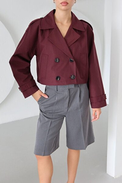 EFİL Double Breasted Short Trench