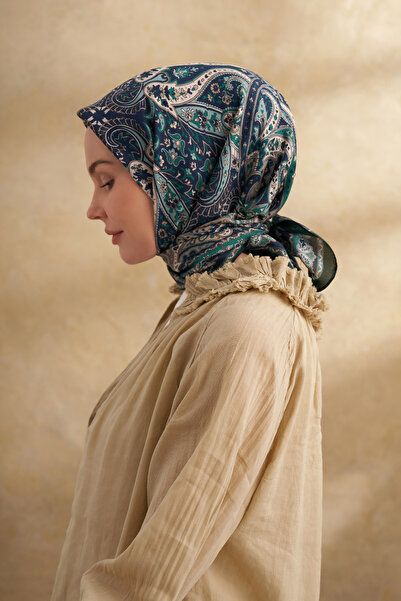 ARMANDA Floş Viscosa Bahia Pattern Scarf - Emerald