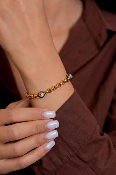 Bayar Gold 11,75 Gram 22K Nazar Gözlü Doç Bilezik