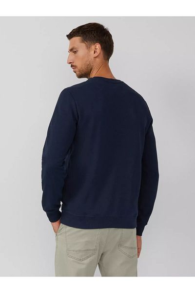 s.Oliver Men's blouse, with neckline at the base of the neck, logo, Dark Navy