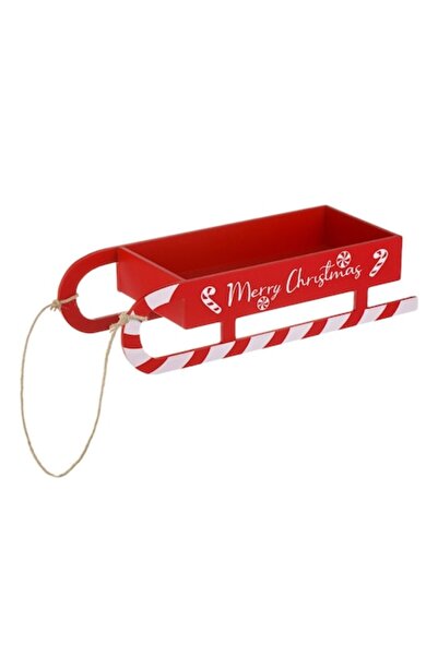 OEM Decorative Wooden Sled Model CRA, Red-White