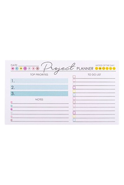 OEM Notite Planner, Project, Dimensiuni 19x11 cm, 50 File