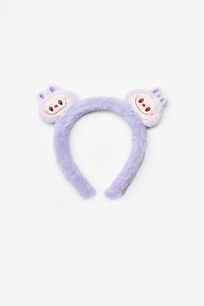 Le Mabelle Girl's Plush Crown with Lilac Toy Figure