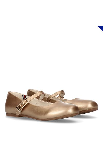 Tommy Hilfiger Girls Golden Round Toe Ballerinas