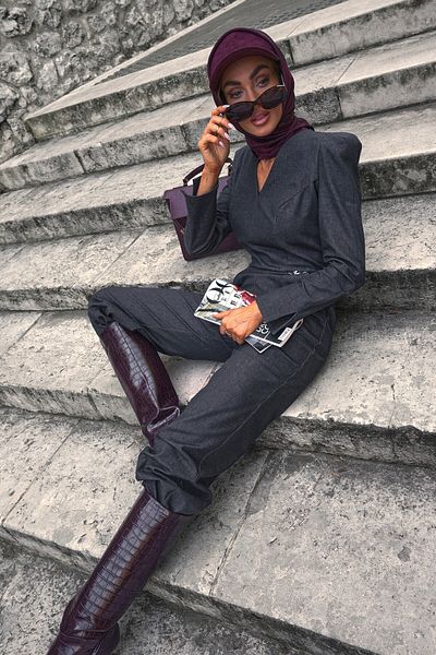 Made of Emotion Jumpsuit with wide trousers and long sleeves