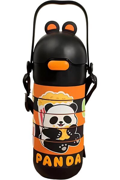 Mobcos Creative Puzzle Cup Children's Portable Stainless Steel Thermos Rotating Straw Revolving game