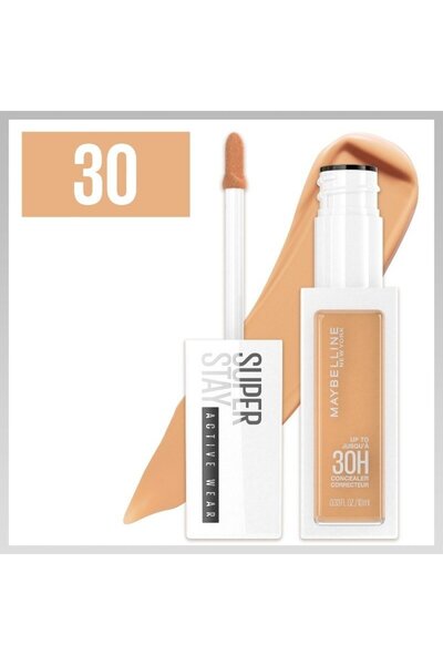Maybelline NY Superstay Active Wear 30-hour liquid concealer with brush, shade 30 Honey 10ml