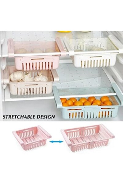 Universal Set 4 Adjustable Refrigerator Organizers, Multicolor, 20 cm - 28 cm