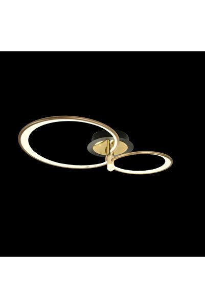 LED CONCEPT LED chandelier with 3 types of light and remote control, 53W, dimmable, black with gold