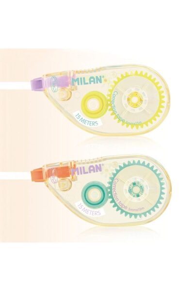 Milan Bandă corectoare Look 2, culoare verde/galben, material plastic, dimensiune 5mmx15m, set 2 buc.