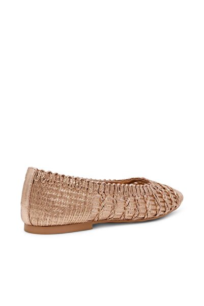 Steve Madden Womens Warm-Up Rose Gold Ballet Flats