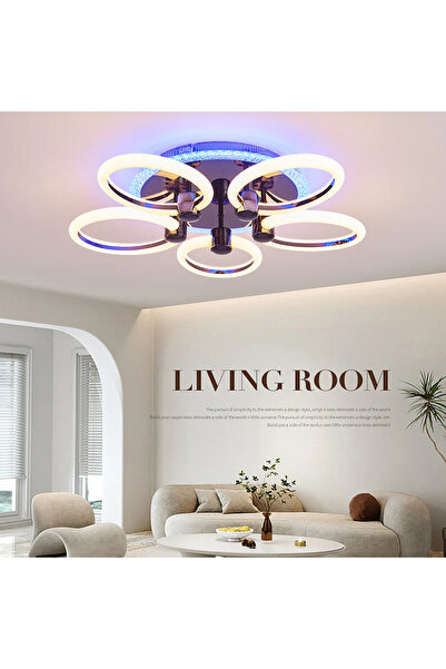 LED CONCEPT LED chandelier with 3 types of light + RGB and remote control, 136W, black