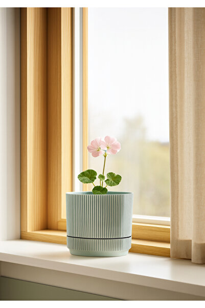 HOMİNG Oval Soft Mavi Mini Saksı 242204