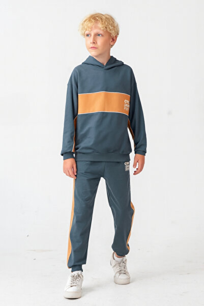 AHENGİM Σετ αθλητική φόρμα για αγόρια Soul Fater με στάμπα στο κάτω μέρος Ak7882