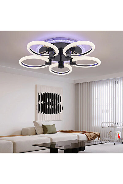 LED CONCEPT LED chandelier with 3 types of light + RGB and remote control, 136W, black