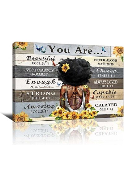 Emoda home Trove لوحة فنية جدارية أمريكية أفريقية مطبوعة على قماش بعنوان "الل...