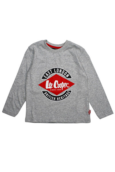 Lee Cooper Long sleeve t-shirt, 100% cotton, grey, Lee Cooper