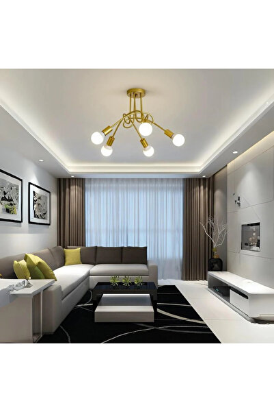 LED CONCEPT Lustra cu 5 socluri, 5xE27, aurie