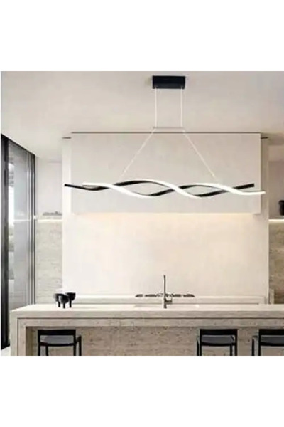 LED CONCEPT Lustra LED cu 3 tipuri de lumina si telecomanda, negru, liniara, ...