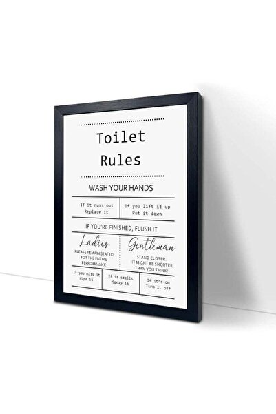 Emoda home Trove يونغ آرت - قواعد المرحاض - لافتة حمام