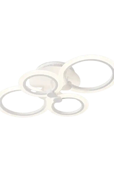 LED CONCEPT Lustra LED cu 3 tipuri de lumina si telecomanda, alba, rotunda, 72W, dimabila, 50x40x10cm