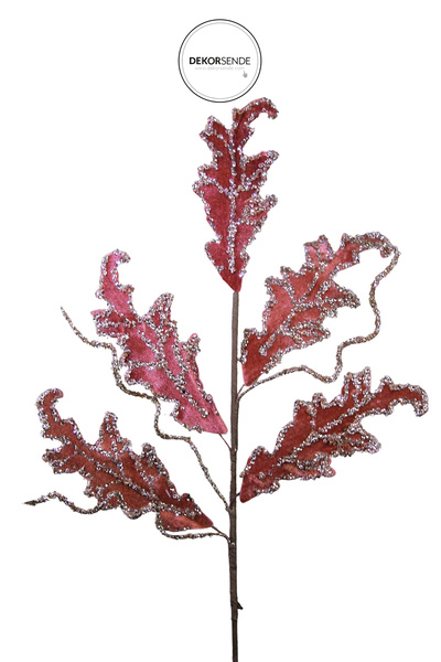 Dekorsende Artificial Stone Velvet Leaf Branch Pink 70 cm