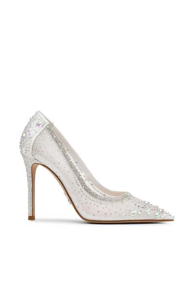 Steve Madden Womens Encaged Ivory Heels