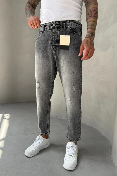 MADZEYMODA Denim Fabric Ripped Detailed Boyfriend Smoked Men's Jean Jeans Mz273-Bf