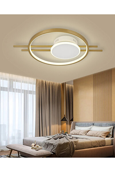 LED CONCEPT LED chandelier with 3 types of light and remote control, 62W, dimmable, gold with white