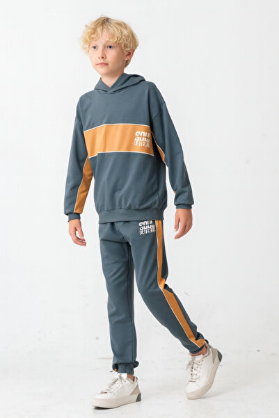 AHENGİM Σετ αθλητική φόρμα για αγόρια Soul Fater με στάμπα στο κάτω μέρος Ak7882