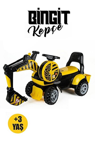 PopŞeker Bingit Ekskavatör Kepçe Oyuncak 110 cm Pedalsız – Sür, Kaz, Oyna!