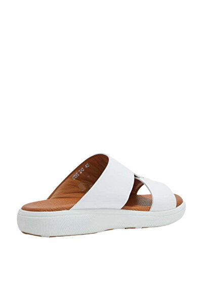 Steve Madden Mens Stht-242 White Arabic Sandals