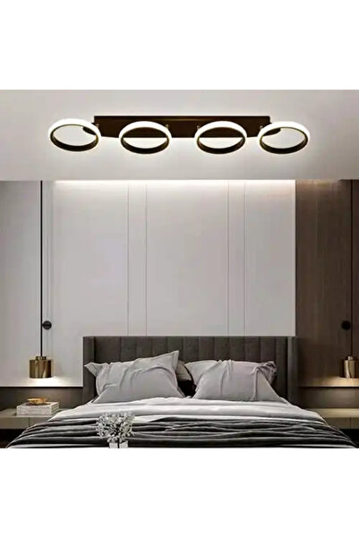 LED CONCEPT LED chandelier with 3 types of light and remote control, black, linear, 88W, dimmable, 90x21x9cm
