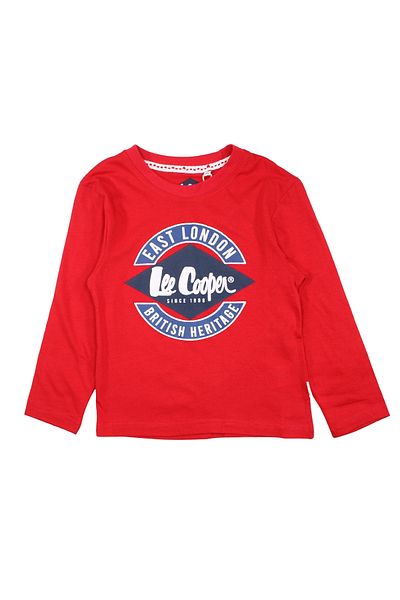Lee Cooper Long sleeve t-shirt, 100% cotton, red, Lee Cooper